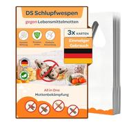 DOLCI SOGNI Ichneumons Anti Mites Alimentaires - Anti Mites Naturel & Puissant - Piège à Mites sans Produits Chimiques - Trichogrammes pour Cuisine, Placard & Garde-Manger - 3 Cartes