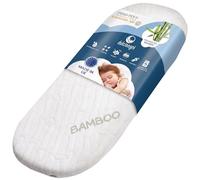 DOLCI SOGNI Matelas Bebe 32x72 cm - Matelas Nacelle Bébé - 100% Made in Italy - Oeko-TEX® et CertiPUR™ - Matelas Couffin avec Housse en Fibre de Bambou Lavable