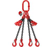 Dolezych DoKett Suspension à 4 brins raccourcissable, Classe 8, 3 m de Long, avec Crochet à tête de Fourche, capacité de Charge jusqu'à 45 °, 3000 kg à 60 °