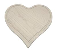 Dolfi | Planche à découper - Cœur en bois 24 x 24 x 1,5 cm 5 cm | Bois naturel de Val Gardena | Figurine de crèche