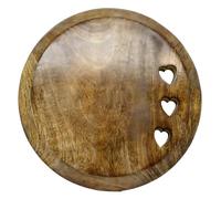 Dolfi Planche à découper en bois avec cœurs 22 cm x 22 cm 22 cm | Bois naturel dans Val Gardena | Figurine de crèche