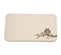 Dolfi | Planche à découper - Hibou sur branche 22 x 12 cm 10 cm | Bois naturel en Val Gardena | Figurine de crèche