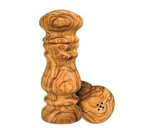 Dolfi | Salière en bois d'olivier 10 cm | Bois naturel dans la vallée Gardena | Figurine de crèche