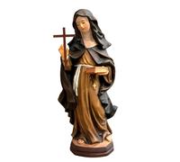 DOLFI Sant'Angela di Foligno 25 cm - Bois coloré à la main dans la vallée Gardena - Figurine de crèche