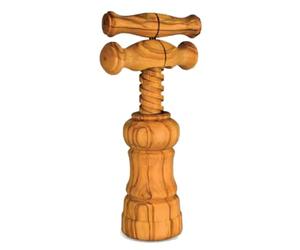 Dolfi | Tire-bouchon en bois d'olivier 10 cm | Bois naturel en Val Gardena | Figurine de crèche