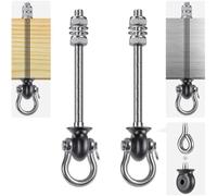 Dolibest 2pcs Crochet de Hamac, 19.5cm Accroche de Balançoire Fixation Fauteuil Suspendu de 180 Pivot Ensemble Plafond Poutre Chaise de Yoga Sac de Frappe Materiel de Suspension, 1500lbs