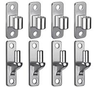 Dolibest Charnière de Portail, 4Pièces Gond Portail Support à Goupille de 16mm avec Charnière à œillet Acier Inoxydable Charniere Portail Jardin pour Poteau Clôture en Bois/Béton pour Portail de Ferme