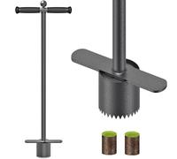 Dolibest Plantoir Bulbes Outil Transplantation Fleurs/Éjection Poussée | Système d'Éjection par Poussée,83cm Manche Long,Carotteuse Gazon,Réparation Pelouse,Plantation Fleurs/Légumes,Sol