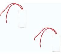 DollaTek 2Pcs CBB60 AC 450V 25UF Condensateur de Fonctionnement du Moteur de Cylindre conducteur 2 Fils
