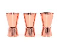 DollaTek 3pcs 15mL/30ml en Acier Inoxydable Cocktail Jigger Cup Liqueur À Mesurer Tasse Droite Cylindrique Barman Boisson Mélangeuse Barre De Fête Bartending Outils - Or Rose