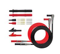 DollaTek Kit de Cordons de Test de multimètre numérique électronique Clips de Crocodile Ensemble de Pointes de sonde remplaçables