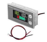 DollaTek Moniteur de batterie Tension de batterie 8-100 V avec alarme basse pression Détection de température Affichage numérique en pourcentage de puissance pour affichage