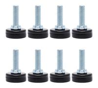 Dolltobe Lot de 8 Patins de nivellement réglables pour Meubles, vis 5/16-18, Pieds de Mise à Niveau avec Base de 1,0 in (2,54 cm), pour chaises, armoires, Tables, sols irréguliers, Noir