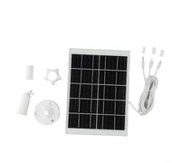 Dolvitrny Panneau solaire 9 W 5 V pour caméras de sécurité, IP66 résistant aux intempéries, construction ABS + PC, silicium monocristallin avec 21 % d'efficacité, 4 m 3 en 1 C