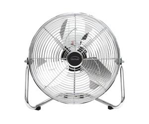 DOMAIR BA45CC - Brasseur d'Air à Poser 100W | Diamètre 45 cm | Débit 4944 m³/h | 3 Vitesses | Grille Inclinable | Châssis Métal | Finition Chromée