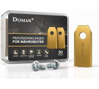 DOMAR Lot de 30 lames pour robot tondeuse et lames de rechange pour Ecovacs GOAT - Ecovacs GOAT - Lames et lames de rechange avec vis pour tondeuse à gazon et robot à gazon, G1-800/1600