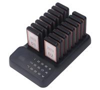 Domary Appel sans Fil de Système de Téléavertisseur Restaurant Faisant la | Alerte de Vibration, Affichage LED à 3 Chiffres, ABS Résistant aux Chocs, Batterie au Lithium 150 MAh, pour les Cafés des