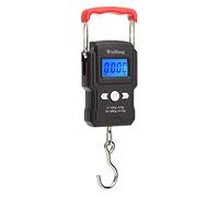 Domary Balance à Crochet Suspendue capacité de 50kg, Balance Numérique | Écran LCD rétroéclairé, Double Précision 5g/10g, Fonction Tare et Zéro, Crochet Métallique, Arrêt Automatique, Conversion
