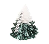 Domary Bougie Parfumée sans Fumée pour Arbre de Noël, Temps de Combustion 2 Heures, Forme Mignonne avec Cire Fleur Glace, Mèche en Coton sans Plomb pour Fête Noël, Mar (Blanc Vert)