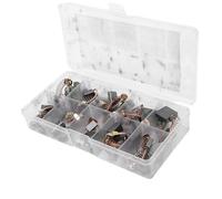 Domary Brosses en Carbone pour Moteur électrique, Tailles Assorties, Brosses en Cuivre et Graphite pour la Réparation D'outils électriques, avec Boîte de Rangement, 40 Pièces