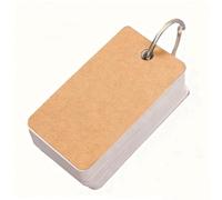 Domary Cartes Mémoire Vierges avec Anneau de Reliure, Note de Message | Papier de Haute qualité, Anti-pli, écriture Lisse, Bords Arrondis, Format de Poche, Fourniture scolaire.