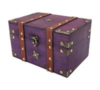 Domary Coffre au Trésor Vintage, Rangement de Bijoux Rétro en Bois avec | Construction en Bois Composite, 8,54 X 5,91 X 5,12 Pouces, Idéal pour Organiser les Accessoires sur ou la Console D'entrée
