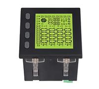 Domary Compteur de Puissance triphasé, Dispositif Multifonctionnel de L'énergie pour L'automatisation des Sous-stations, Gamme AC380V 5A, Noir