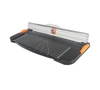 Domary Coupe-Papier A4 Portable de 12,2 Pouces de Longueur Coupe avec Lame | Tondeuse Coulissante pour Papier Artisanal, Photos, Scrapbooking, Base ABS Durable, Lame Triangulaire Cachée, Règle Pliante