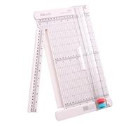 Domary Coupe-Papier de 12.6 Pouces de Longueur Coupe, Papier Artisanal | Lame en Alliage Remplaçable, capacité de 1 Mm pour Photos, Papier cartonné, Films, Conception Légère et Portable, Règle