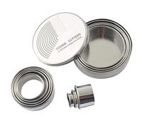 Domary Ensemble D'anneaux à Mousse, Emporte-Pièces en Acier Inoxydable de | Emporte-pièce pour Fondant, Pain, Gâteau, Antiadhésif et Facile à Nettoyer, Couture Soudée, Pâtisserie de Noël