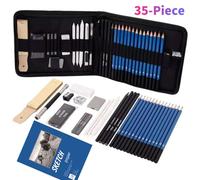 Domary Ensemble de Crayons D'art, Kit de Croquis Dessin 71 Pièces avec | Pour Débutants, Artistes, Aquarelle, Crayons Métalliques, Sac de Rangement, Graphite 2H-8B, Estompes de Mélange