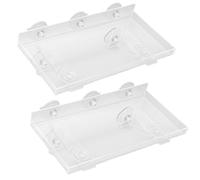 Domary Étagères pour Plantes de Fenêtre en Acrylique, Paquet de 2 Ventouses | Ensemble D'étagères Flottantes pour Plantes Succulentes D'intérieur, Support à Forte Ventouse sur Verre ou Miroir, Aucun