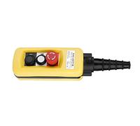 Domary Interrupteur à Bouton-poussoir pour Palan à Grue, Commande de Levage Robuste avec Arrêt D'urgence pour Usage Professionnel, 1 unité