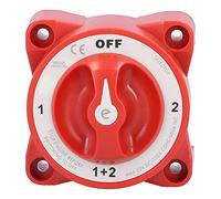 Domary Interrupteur Isolateur de Batterie 4 Positions, 32 V avec étanchéité IP66 pour Yachts et Camping-cars, Cuivre Durable et ABS, Connexion Facile (Rouge)