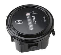 Domary Jauge Horaire Multifonctionnelle, Compteur Horaire ABS Durable pour Tracteurs de Pelouse, Motos et Motoneiges, 1 Pièce
