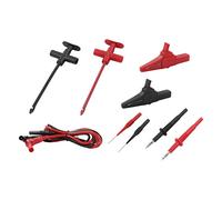 Domary Kit de Fils de Test Multimètre, Sondes Isolées Flexibles, Jeu Fiches Banane pour les Réparations électroniques et Automobiles, 2 Câbles