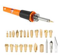 Domary Kit de Pyrogravure sur Bois 30W, Fer à Souder, Outil de Combustion du Bois avec 20 Pointes et Support pour la Sculpture sur, Gaufrage, Gravure