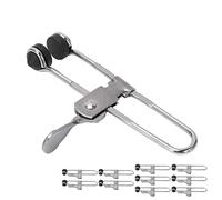 Domary Lot de 10 Clips de Montage pour Carrelage en Acier Inoxydable - Pince Grille à Levier pour une Installation Efficace au Plafond - Convient une Utilisation à Long Terme et Grande échelle