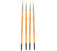 Domary Lot de 4 Pinceaux de Peinture Artistique, Ensemble Pinceaux à | Poils Flexibles Lisses, Embouts Métalliques Solides, Faciles à Nettoyer Après Utilisation, pour Aquarelle à L'huile Acrylique