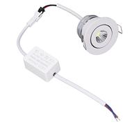 Domary Mini Plafonnier encastré LED Réglable 5 W 2 Pouces avec Corps en Aluminium, Transmission de Lumière élevée pour Vitrine D'armoire de Plafond Intérieure