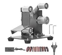 Domary Mini Ponceuse à Bande électrique Meuleuse Multifonctionnelle avec Corps en Acier Inoxydable Table de Travail Réglable pour Bricolage Polissage Rectifieuse Affûteuse de Bords