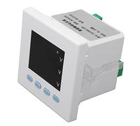 Domary Moniteur de Consommation d'électricité, Voltmètre Numérique triphasé de Haute Précision pour équipement Mécanique, ABS Blanc, 1 unité