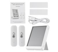 Domary Moniteur Intelligent d'humidité et de Température WiFi avec Capteur, Télécommande, Surveillance en Temps Réel pour Serre Intérieure - Hygromètre Précis pour les Environnements
