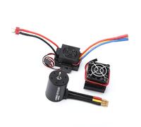 Domary Moteur sans Balais 3650 4500 KV ESC Combo Moteur de Voiture RC de Bateau RC 4 Pôles 12 Emplacements 900 W Arbre 3,17 Mm 5 Mm avec Dissipateur Chaleur ESC 60 A pour (4500KV)
