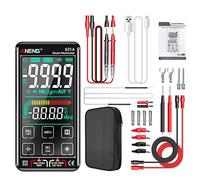 Domary Multimètre Intelligent à écran Tactile 9999 Points, Plage Automatique True RMS NCV, Détecteur de Tension sans Contact, Multimètre Numérique Rechargeable avec Lampe de Poche pour (Noire)