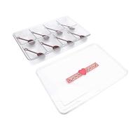 Domary Organisateur de Condiments avec 8 Grilles et Base Antidérapante, | Plateau de Service pour Accessoires de Bar, Salade de Fruits et Garniture de Fête, Résistant aux Températures de -20 °C à