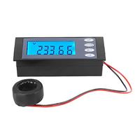 Domary PEACEFAIR Voltmètre Numérique 100A Watt-mètre Multifonction Précis pour Usage Domestique 80-260V 1 Pièce