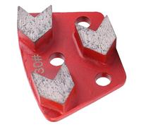 Domary Tampons de Grattoir de Sol en Diamant, #30, Conception Trapézoïdale pour le Meulage du Béton et le Nivellement Surface, 3 Pièces