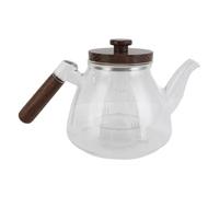 Domary Théière en Verre Borosilicate Résistant à la Chaleur, Bouilloire à thé Transparente et Durable pour Cuisinière électrique en Céramique 1000ml