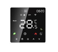 Domary Thermostat Intelligent avec écran Tactile LCD, Programmation Programmable 5+1+1 pour la Maison, Mode Manuel Automatique, Commande Vocale (Chauffage électrique WiFi à Commande vocale)